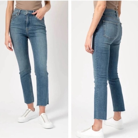 GRLFRND denim Women's the REED high Rise ankle crop Jeans come over size 28 - Picture 1 of 12